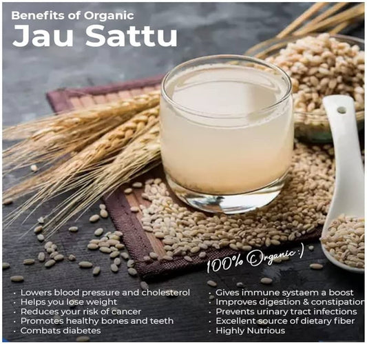 Premium Jau Sattu – Roasted Barley Flour for Summer Cooling & Digestion  400gm