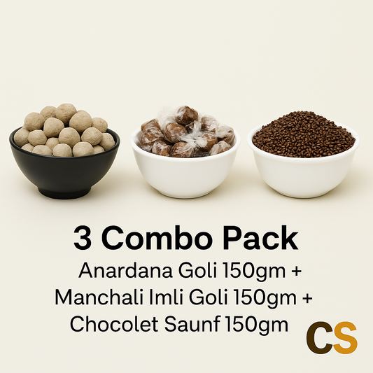 3 Combo Pack - anardana goli 150gm + Manchali Imli goli 150gm + Chocolet Saunf 150gm