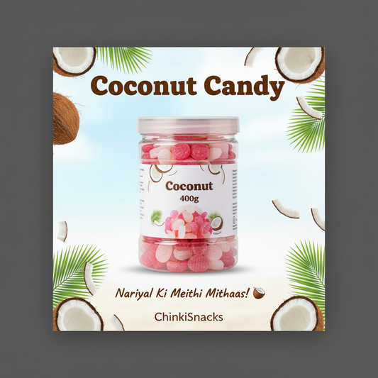 chinki sanacks coconut candy 400gm