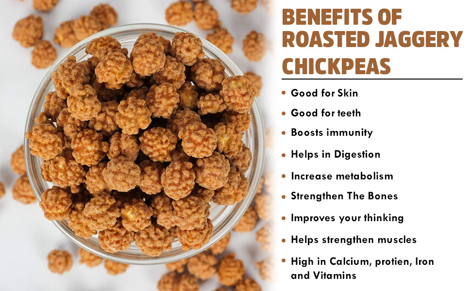 Gud Chana – Healthy Jaggery Coated Roasted Chickpeas | Iron-Rich Traditional Snack 400gm